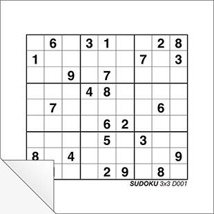 Free Printable Sudoku 3x3 D001