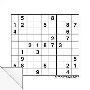 Free Printable Sudoku 3x3 A005