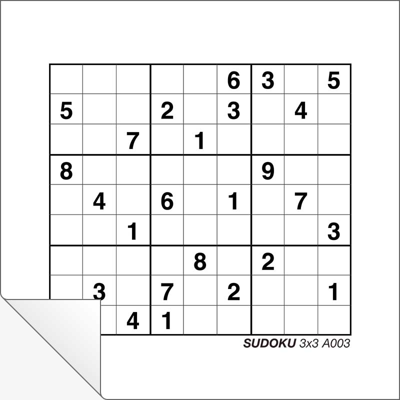 Free Printable Sudoku 3x3 A005