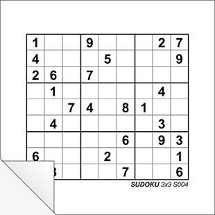 Free Printable Sudoku 3x3 A005