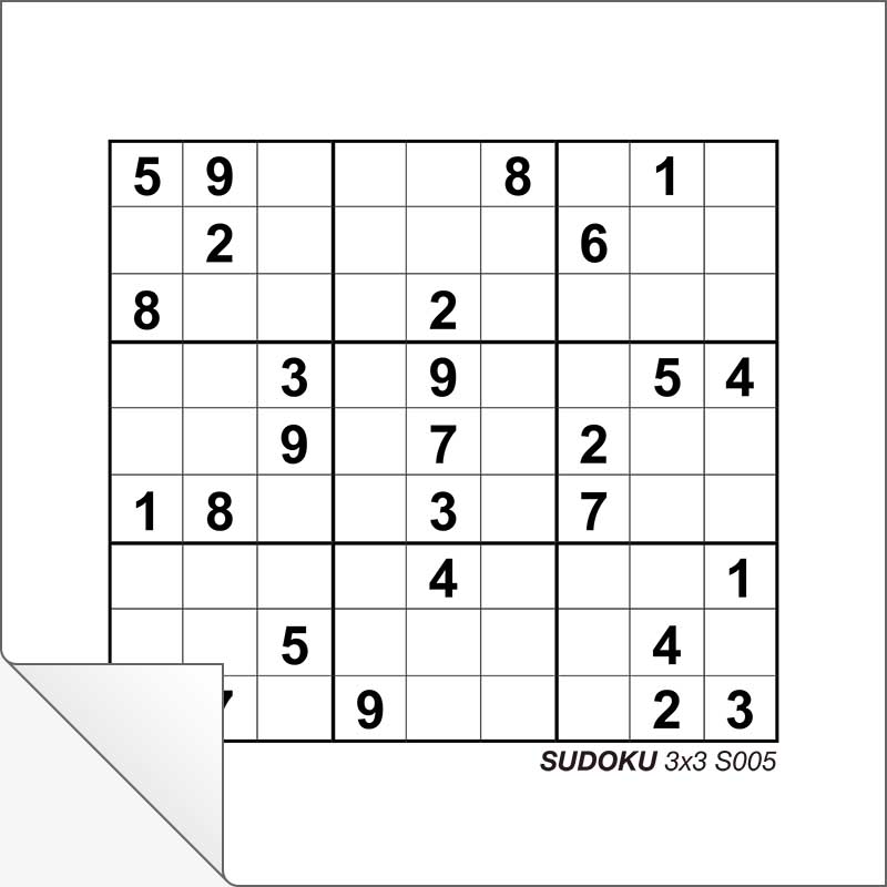 Free Printable Sudoku 3x3 S005 Creative Center