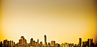 De skyline van Bombay