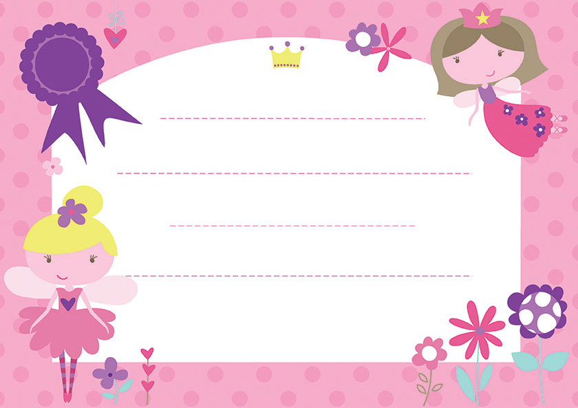 Fairy Princess Certificate