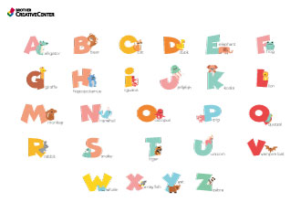 Free Printable Educational Activity - Animal alphabet | Brother Creative Center