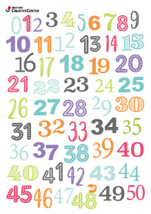 Activités pédagogiques imprimables gratuitement - Affiche numérique - Zéro à cinquante | Brother Creative Center