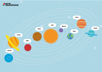 Free Printable Educational Activity - Solar System | Brother Creative Center