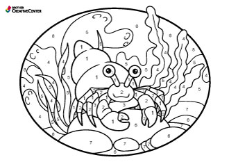 Color by Numbers - Hermit Crab