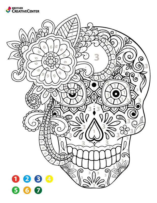 printable color by numbers coloring pages