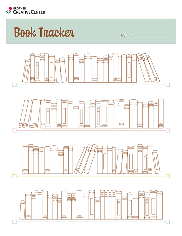 Free Printable Organization Tool - Book Tracker & Reading Log | Brother Creative Center