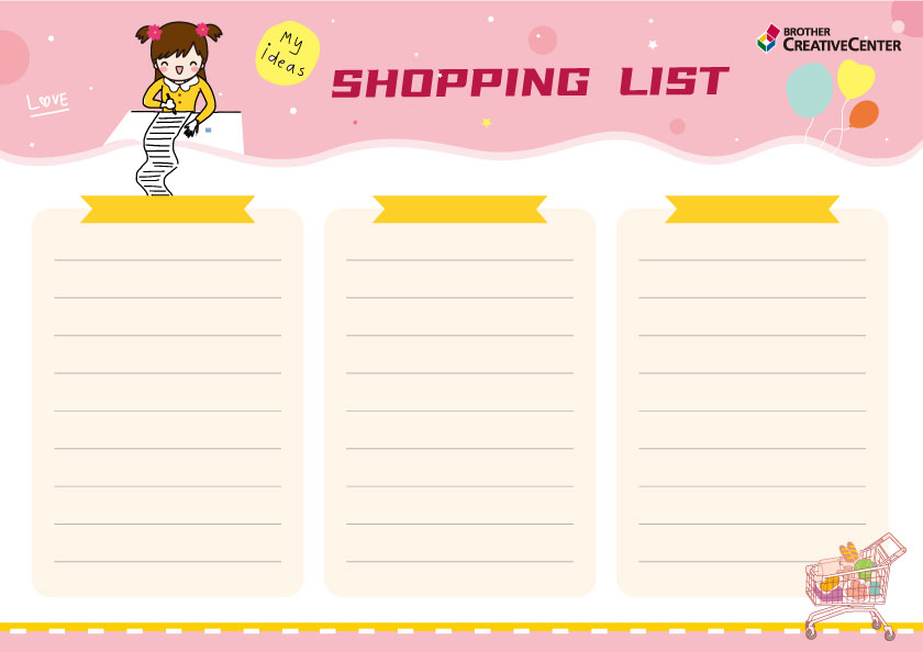 Cute Shopping List