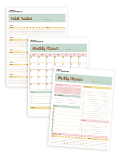 Kostenlose Lernaktivität zum Ausdrucken - Persönlicher Planer Bundle | Brother Creative Center