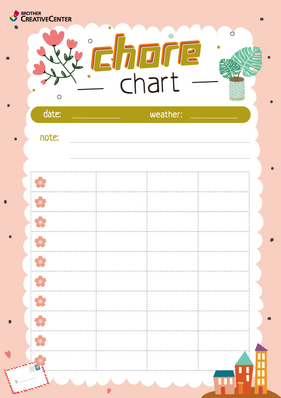 Pink Chore Chart