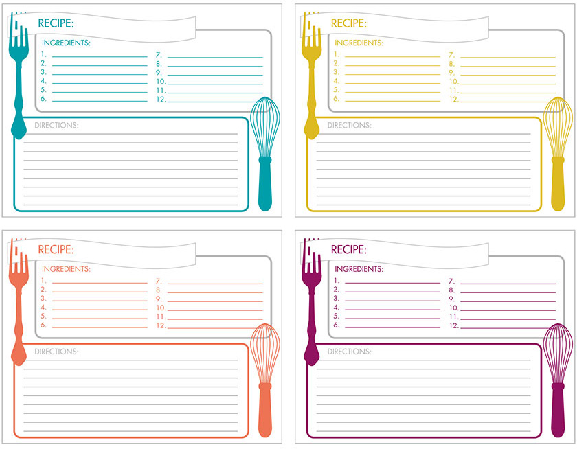 Free Printable Recipe Card