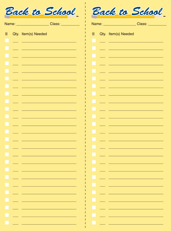 Free Printable School Supplies List Creative Center