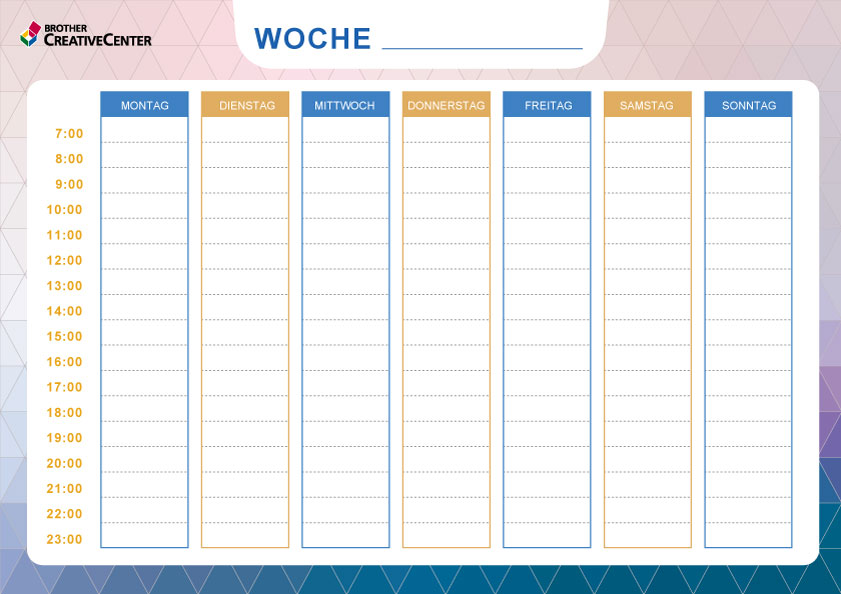 Wochenplaner - Geometrisch