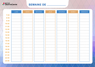 Planning hebdomadaire - Géométrique