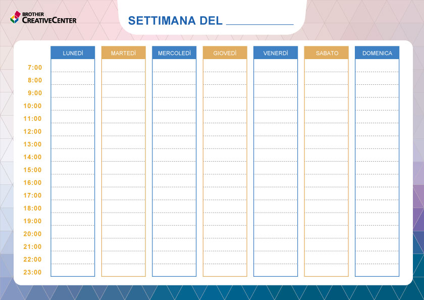 Agenda settimanale - Geometrico