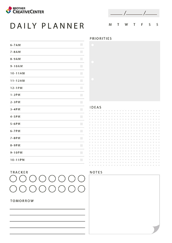 Free Printable Organization Tool - Your Day Simplified | Brother Creative Center