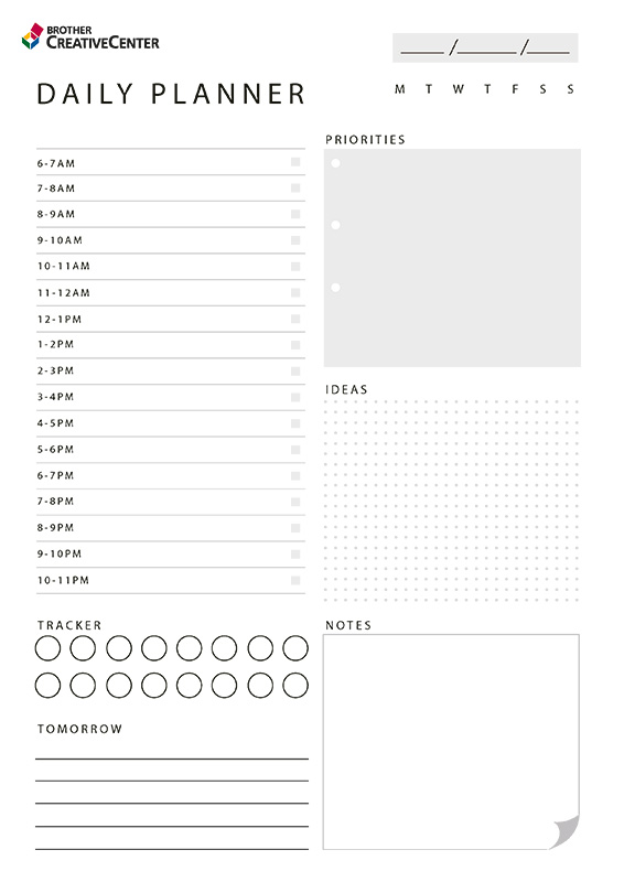 Printable Organisation Tool for Free - Your Day Simplified | Brother Creative Center