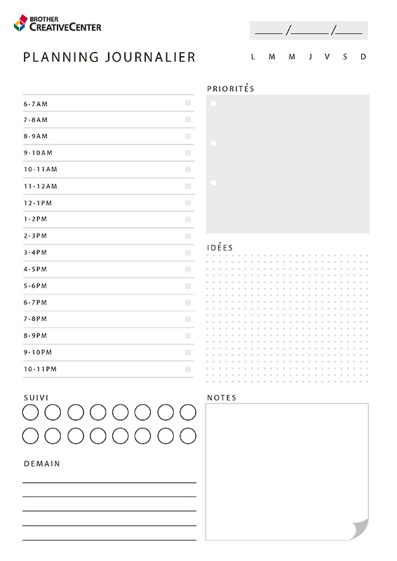 Activités pédagogiques imprimables gratuitement - Votre journée simplifiée | Brother Creative Center