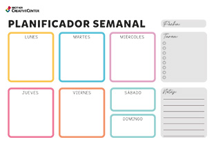 Actividades de aprendizaje imprimibles gratis - Resumen semanal | Brother Creative Center