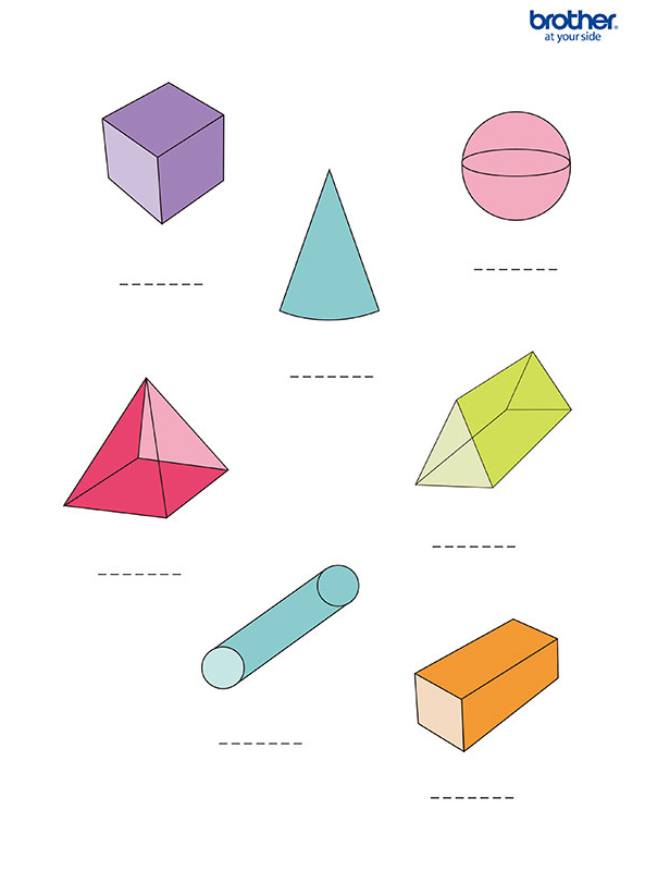 3D Shapes Worksheet