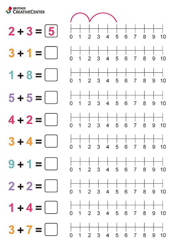 Addition Line to 10