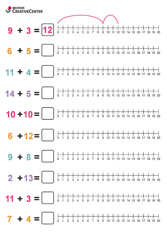 Addition Line to 20