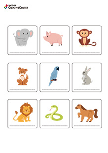 Free Printable Educational Activity - Animals worksheet | Brother Creative Center