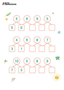 Atividade de aprendizagem para impressão gratuita - Colorir por números por  matemática - Unicórnio