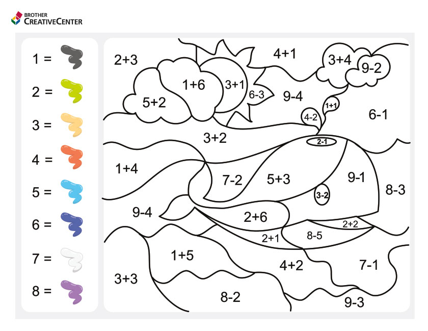 free math coloring pages 1st grade