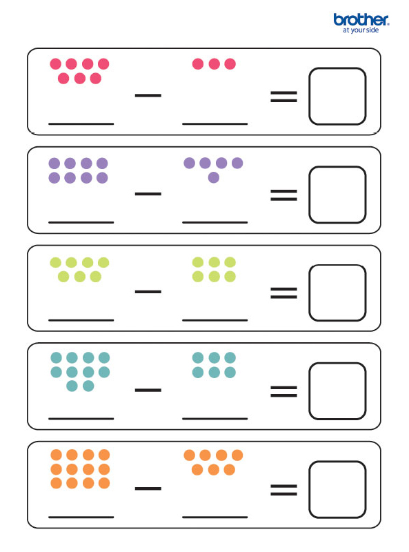 Ejercicios de Sustracciones Matemáticas 5 7