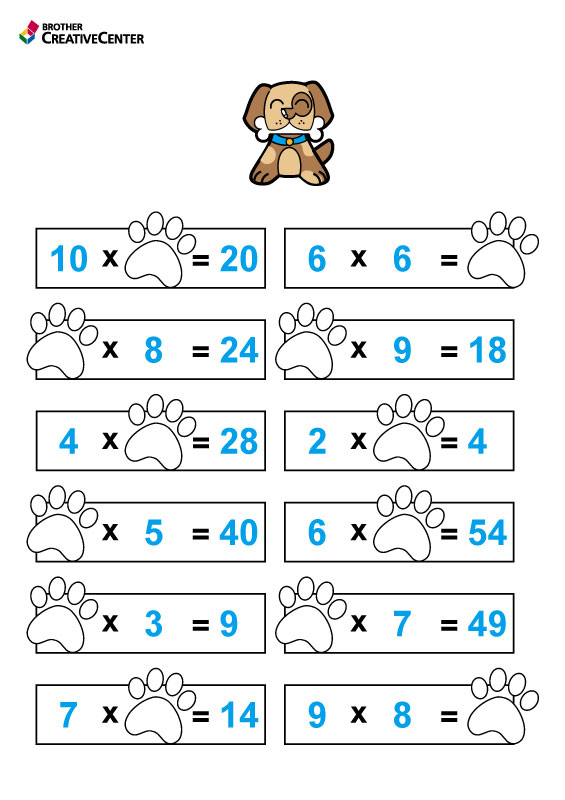 Multiplication sheet shop
