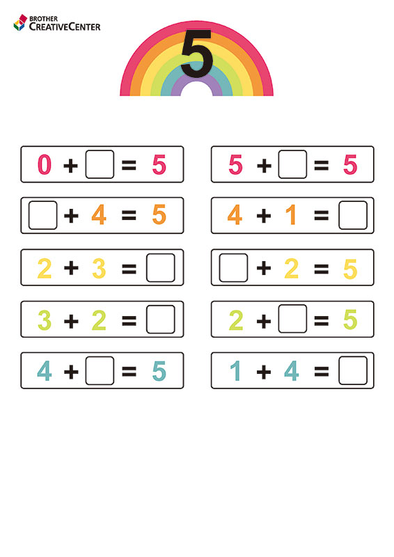 Free Printable Number Bonds For 5 Creative Center