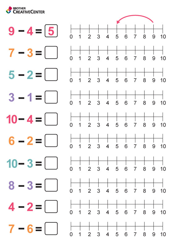 Subtraction to 10