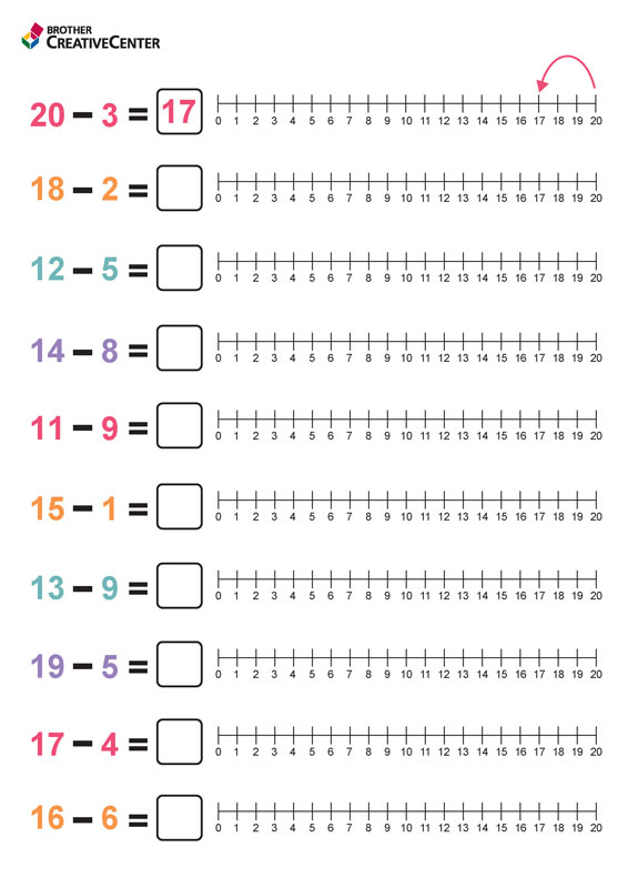 Subtraction to 20