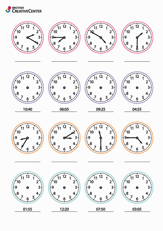 Decir la hora - múltiplos de 5