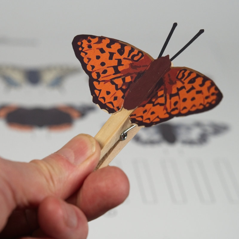 Création papier et origami imprimables gratuitement - Papillon en pince à linge | Brother Creative Center
