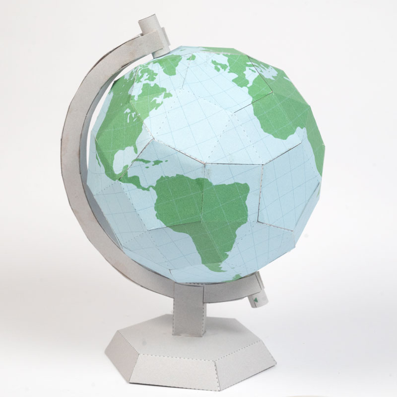 Printable Paper Craft for Free - Desktop Globe | Brother Creative Center