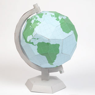 Arte della carta e origami gratuiti da stampare - Globo da Scrivania | Brother Creative Center