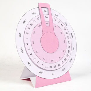 Arte della carta e origami gratuiti da stampare - Calendario Disco | Brother Creative Center