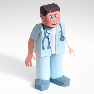 Papercraft recorable de un Doctor. Manualidades a Raudales.