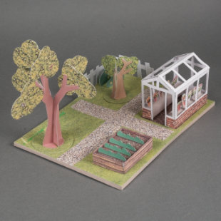 Création papier et origami imprimables gratuitement - Jardin avec serre | Brother Creative Center