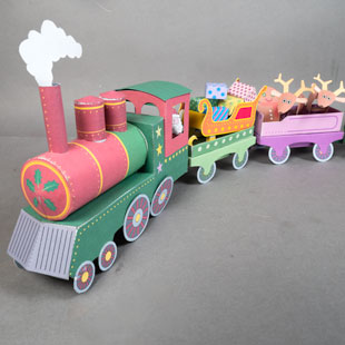 Kostenlose Bastelbogen und Origami zum Ausdrucken - Weihnachts-Express | Brother Creative Center