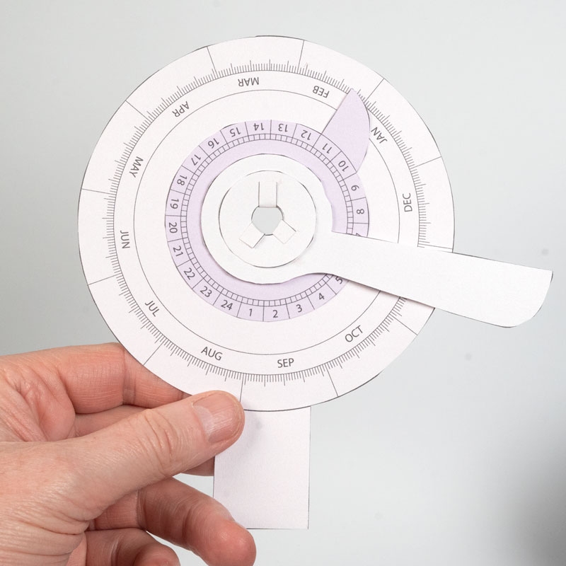 Printable Paper Craft for Free - Spinning Calendar | Brother Creative Center