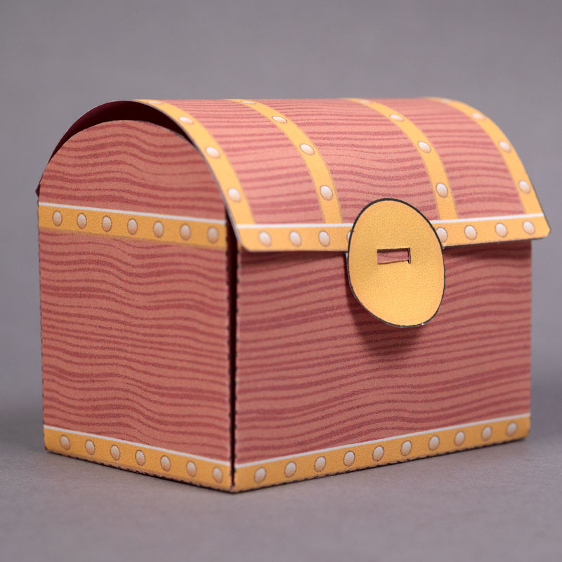 Free Printable Paper Craft Templates - Treasure Chest - Desk Storage | Brother Creative Center
