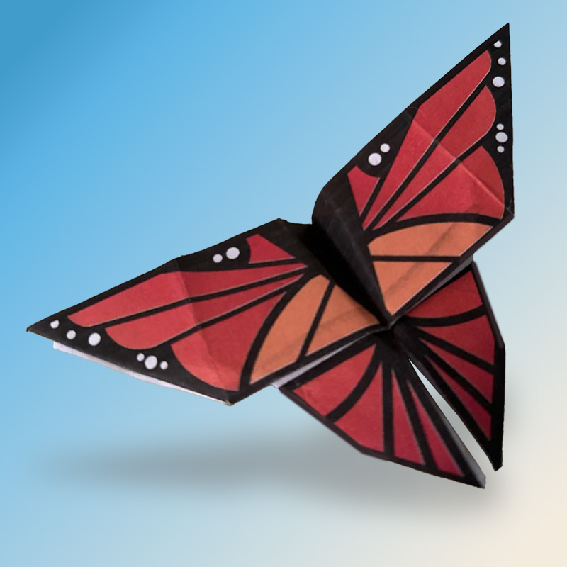 Free Printable Origami Templates - Monarch Butterfly | Brother Creative Center