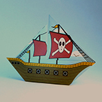 Free Printable Origami Template - Pirate Ship | Brother Creative Center