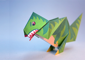 Printable Origami for Free - T-Rex Dinosaur | Brother Creative Center