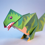 Free Printable Origami Template - T-Rex Dinosaur | Brother Creative Center